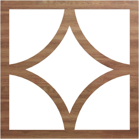Ekena Millwork Statesman Wood Fretwork Pierced Ceiling Medallion, Walnut, 30"OD x 19 1/4"ID x 3/8"T CMWP30X30X0375STWA